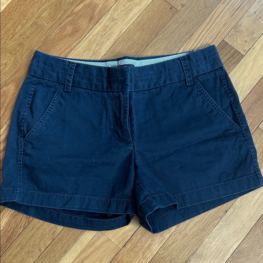 J Crew chino navy blue cotton shorts 4